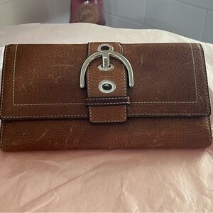 Brown leather wallet Coach wallet